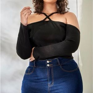 Plus size criss cross top